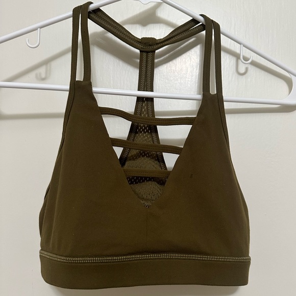 Zyia Army Green Grid Bra - Picture 1 of 4